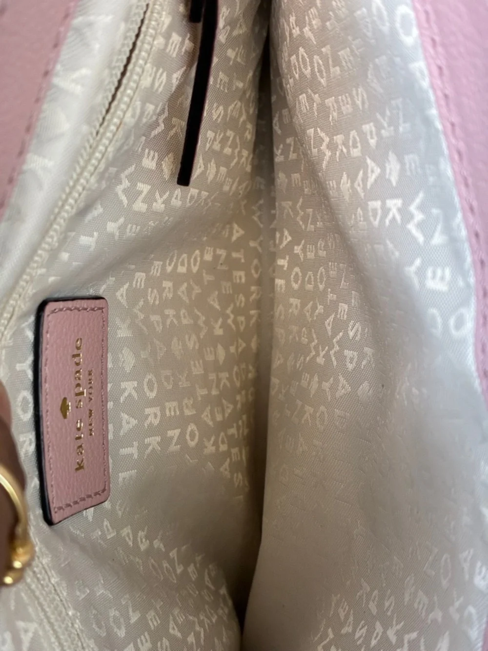 kate spade Light Pink Leather Crossbody Bag.